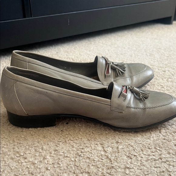 Vintage Christian Dior Tassel Loafers Men’s Size 9 Taupe Leather Made in Italy - Picture 11 of 11